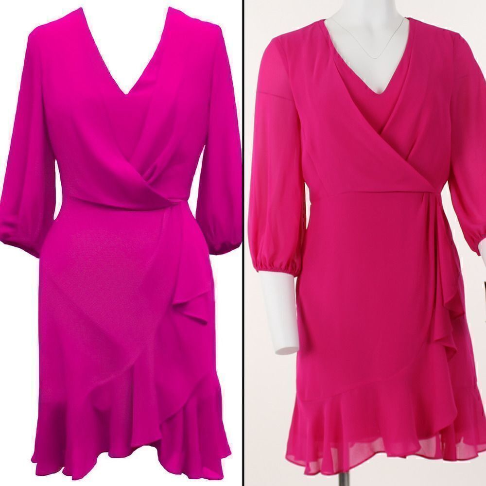 Taylor Ruffled-Flounce Chiffon Dress 